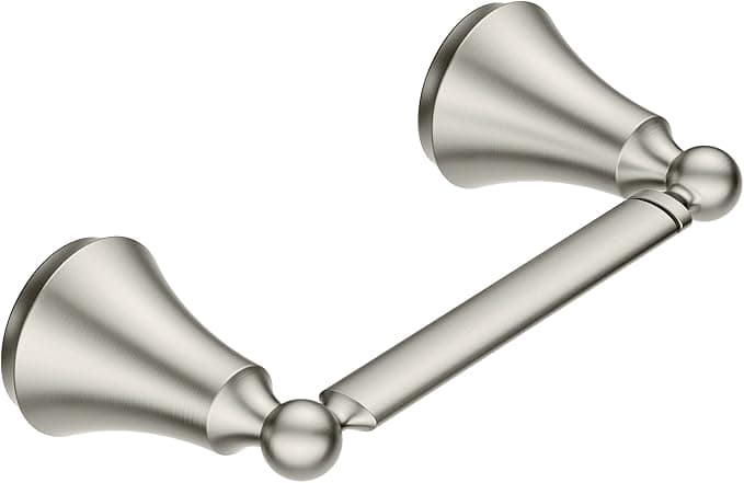 Moen CSI YB5208BN Wynford Çift Direkli Döner Tuvalet Kağıdı Tutacağı, Fırçalanmış Nikel