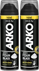 ARKO MEN Black Tıraş Köpüğü, 200 Mililitre (2 paketi)