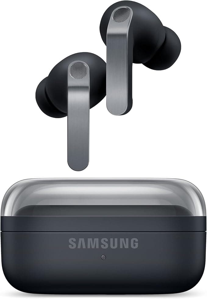 Samsung Galaxy Buds4 Pro, Siyah, Metal Gövde, 2 Yollu Hoparlör & Çift Amplifikatör, Geliştirilmiş ANC, Adaptif Gürültü Kontrolü