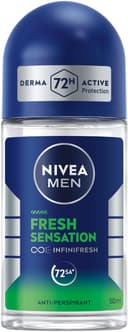 NIVEA Men Fresh Sensation Roll on Deodorant 50 ml,72 Saat Anti-perspirant Koruma