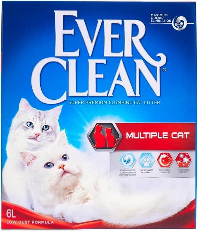 Ever Clean Multiple Cat Birden Fazla Kedili Evler için Kokulu Topaklanan Kedi Kumu 6 Lt