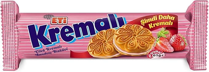 Eti Çilekli Kremalı Bisküvi 61 g x 24 Adet