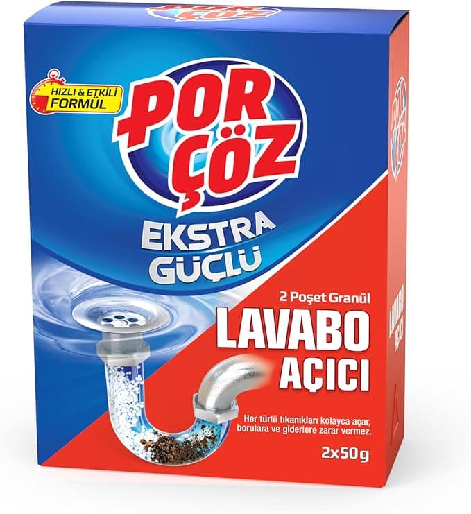 Porçöz Lavabo Açıcı Granül 2 x 50 g