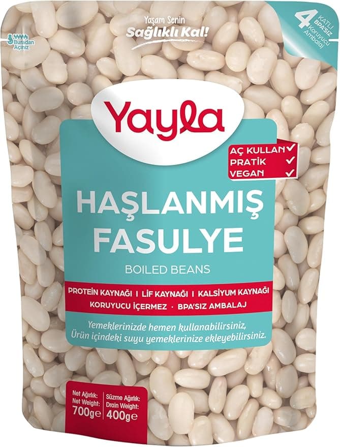 yayla Haşlanmış Fasulye 700 gr Tekli Paket