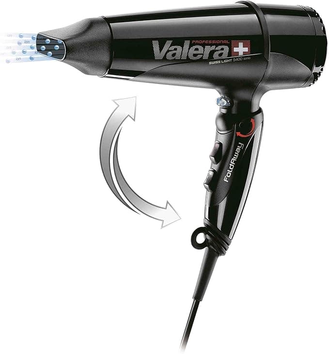Valera Swiss Light 5400 fold-Away Ionic – 2000 W, Mod.: SL 5400 T, profesyonel saç kurutma makinesi, iyon-jeneratör, Swiss Made – Ultra hafif ve dar Ondulierduese bilgisayarların ile