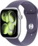 Apple Watch Series 11 GPS 46 mm Gümüş Rengi Alüminyum Kasa Akıllı Saat ve Sis Moru Spor Kordon - S/M. Uyku Skoru, Fitness Takibi, Sağlık İzleme, Hep Açık Ekran, Suya Dayanıklı Tasarım