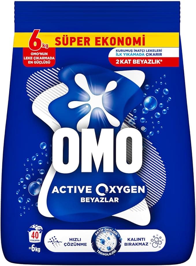 Omo Active Oxygen Beyazlar Toz Deterjanı 6 kg