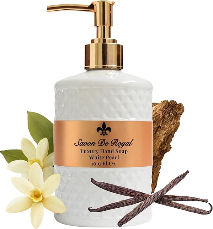 Savon de Royal Luxury Vegan Sıvı Sabun White Pearl 500 ml, Misk, Vanilya