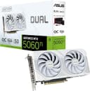 ASUS DUAL-RTX5060TI-O16G-WHITE-NVIDIA-GEFORCE-RTX 5060 TI-16G-16GB GDDR7-128bit-OC-HDMI-3xDP-DLSS4 EKRAN KARTI
