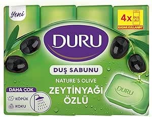 DURU Natural Olive Zeytinyağlı Sabun, 150 Gramx4