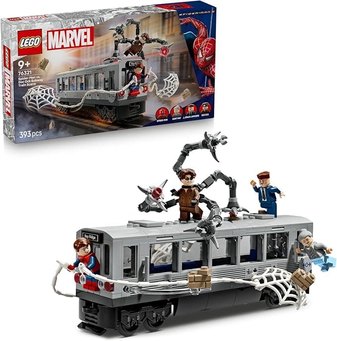 LEGO ǀ Marvel Örümcek Adam ile Doktor Oktopus Metro Sahnesi 76321 – Süper Kahraman Aksiyonunu Seven 9 Yaş ve Üzeri Çocuklar için Koleksiyonluk Yapım Seti, Eğlenceli Oyunlar için Hediye Fikri (204P)