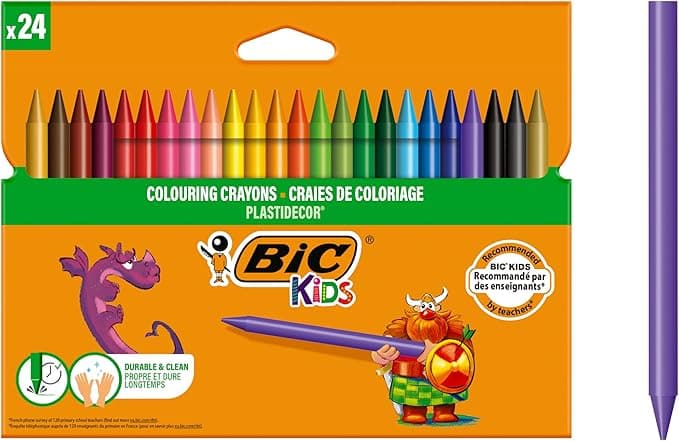 BIC Kids Elleri Kirletmeyen Pastel Boya, 24'lü Kutu