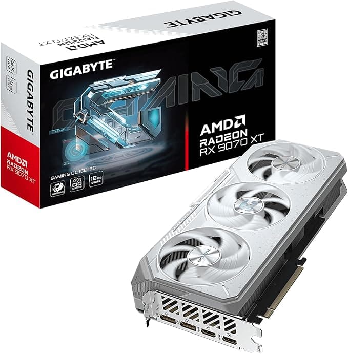 GIGABYTE VGA AMD 16GB GDDR6 RX9070XT GAMING OC ICE GV-R907XGAMINGOCICE-16GD