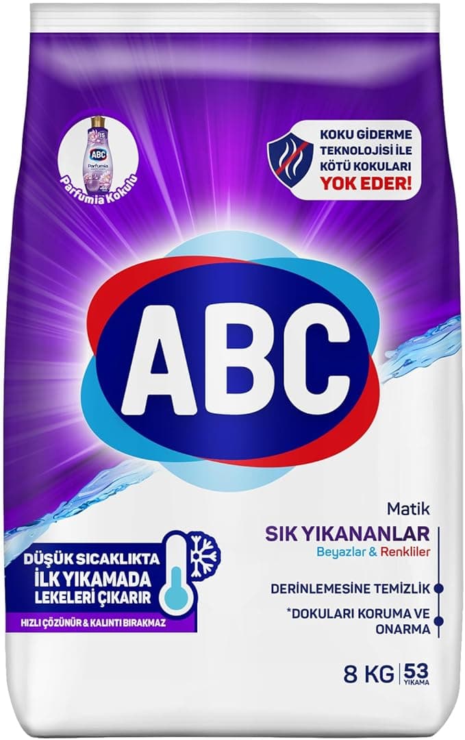 ABC DETERJAN Matik Sık Yıkayanlar 8 Kg