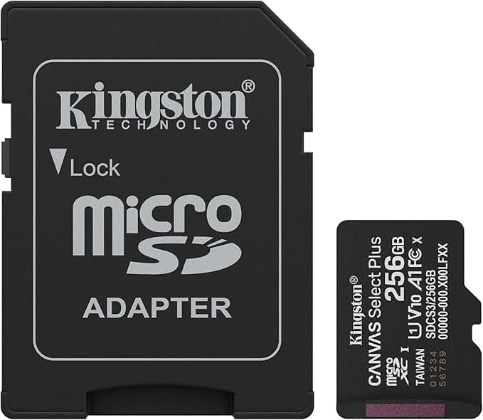 256GB microSDXC Canvas Select Plus Gen3 150MB/s A1 Card + Adapter