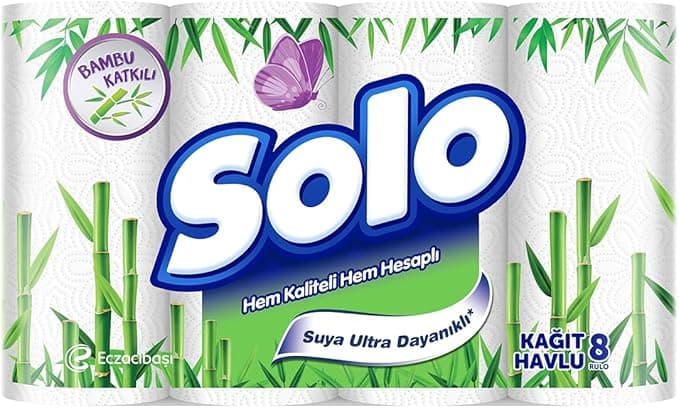 SOLO Bambu Katkılı Kağıt Havlu 8'li
