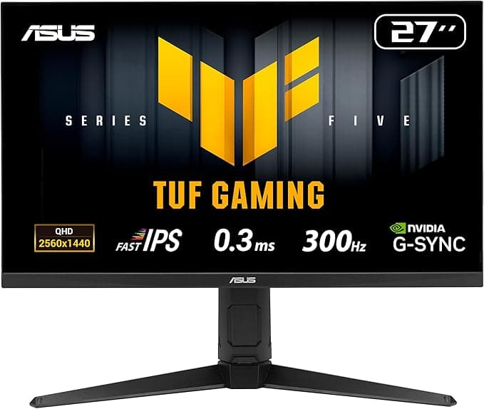 ASUS TUF GAMING VG27AQML5A 27 HDR400 2K FAST IPS FreeSync VE G-SYNC UYUMLU 2560x1440 0.3ms 300Hz 300cd DP HDMI USB Hoparlör VESA 3YIL%95 DCI-P3,EYECARE, FLICKER-FREE,DÜŞÜK MAVİ, PİVOT, IŞIK Monitör