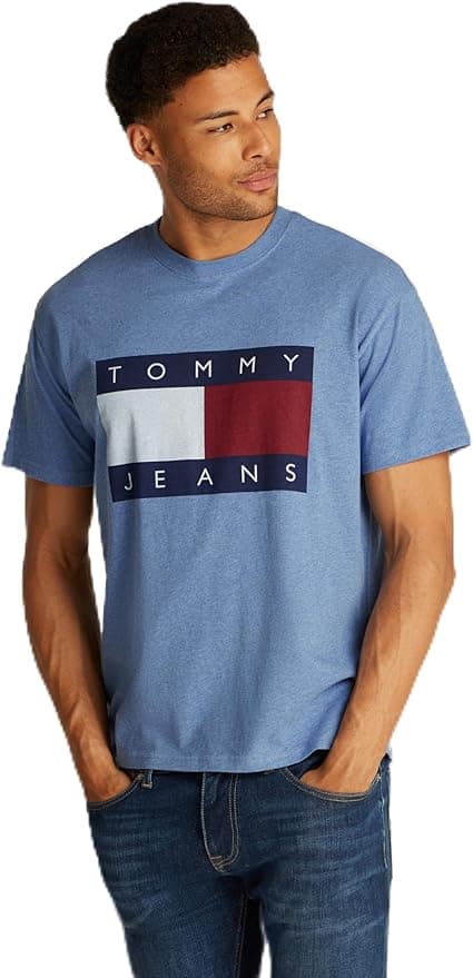 Tommy Hilfiger TJM RLX MELANGE BIG FLAG TEE Tişört Erkek