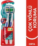 Colgate 360 Komple Ağız Temizliği Çok Yönlü Koruma Orta Diş Fırçası 1+1