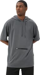 Koton Erkek Spor Tişört Kapşonlu Kolsuz Dikiş Detaylı Tişört