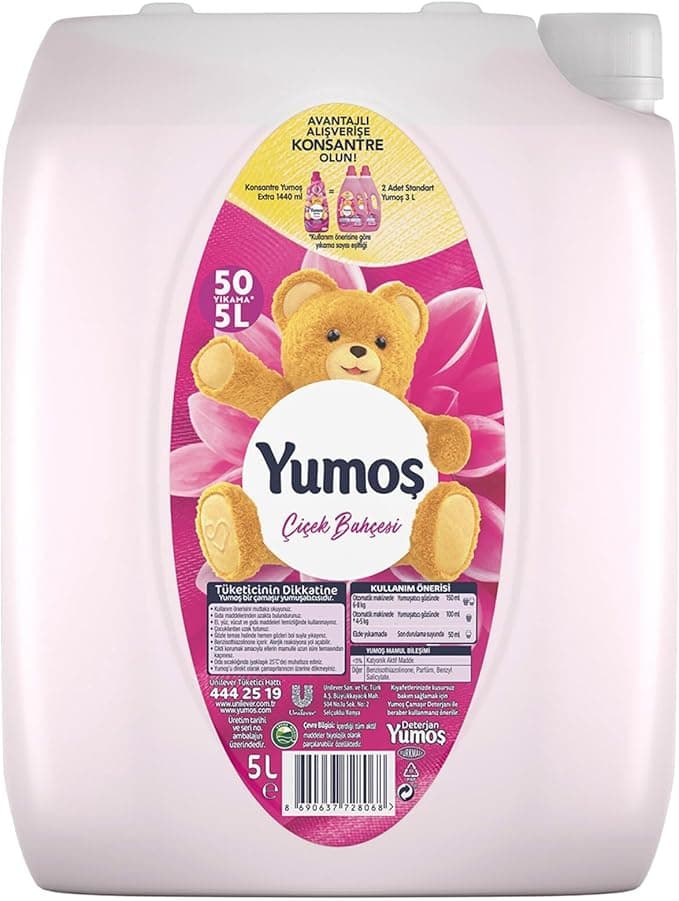 Yumoş Çiçek Bahçesi Yumuşatıcı 50 Yıkama 5 lt