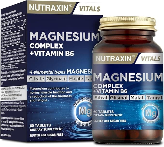 Nutraxin Magnesium Complex Gıda Takviyesi, 60 Tablet