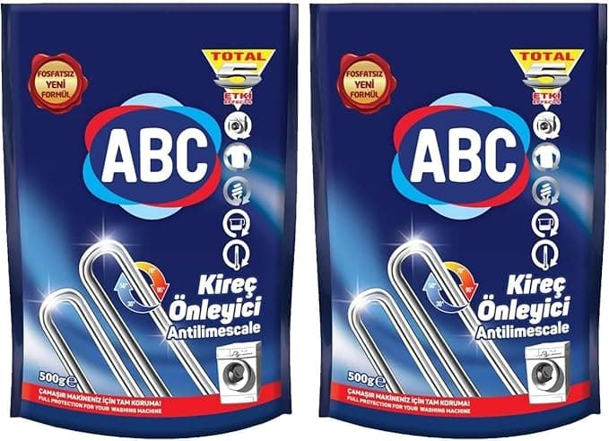 ABC DETERJAN Kireç Önleyici (Antilimescale) 500 Gr 2li paket