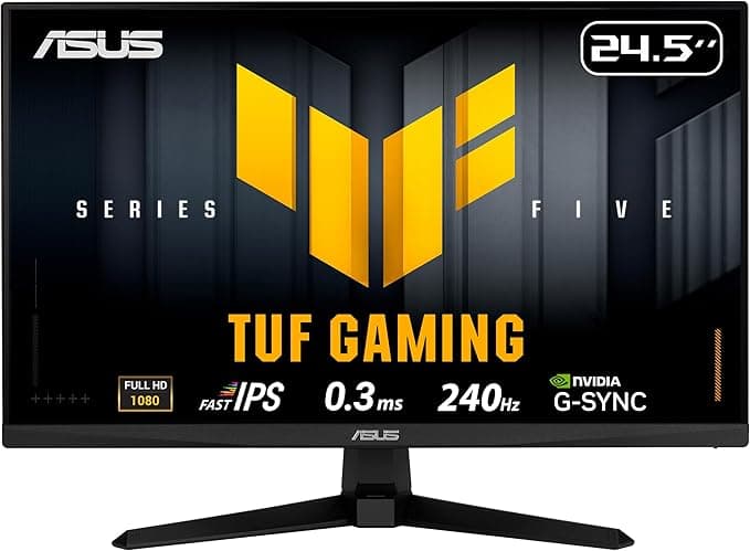ASUS TUF GAMING VG259QM5A 24.5 Fast IPS 1920x1080 0.3ms 240Hz 300cd DP HDMI Hoparlör VESA 3YIL ELMB SYNC, 99% sRGB, Gaming AI MONİTÖR