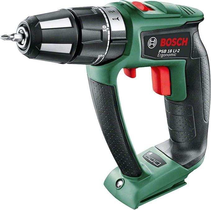 Bosch Professional Psb 18 Li-2 Ergo Akülü Darbeli Delme/Vidalama Makinesi, Yeşil, Akü ve Şarj Cihazı Dahil Değildir, 18 V, 2 Vitesli