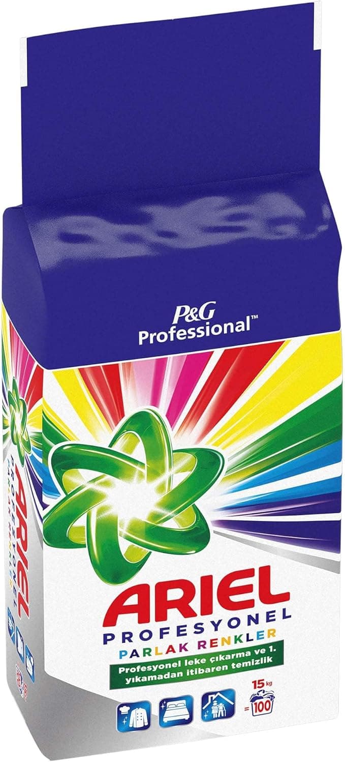 Ariel Professional Toz Çamaşır Deterjanı Parlak Renkler 15 Kg 100 Yıkama