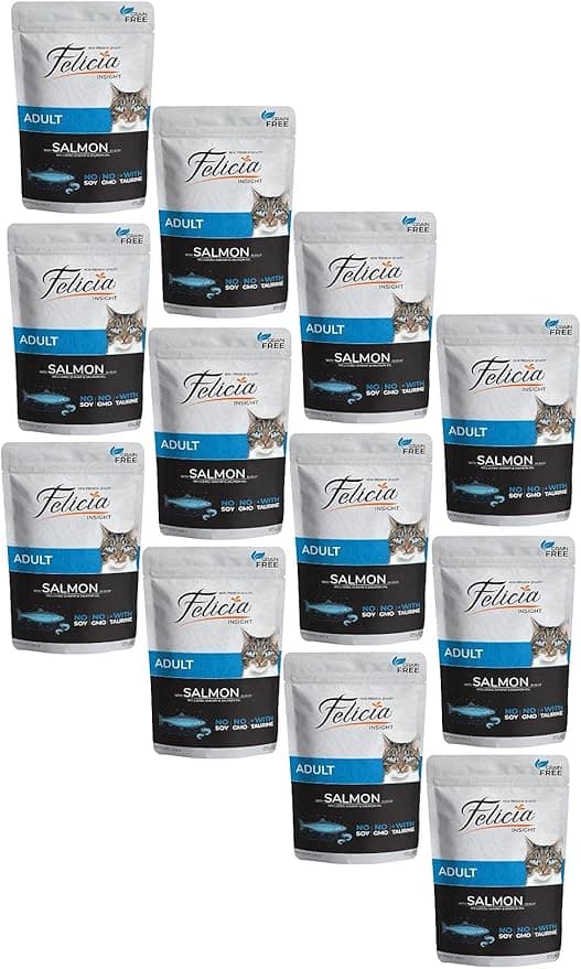 Felicia Tahılsız Adult Salmon Pouch Kedi Maması (12 x 85 gr)