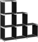 SONGMICS 6'lı Küp Kitaplık, DIY, Oturma Odası için Organizatör, Siyah LSN63H