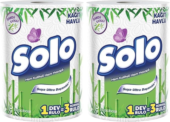 SOLO Bambu Dev Rulo Havlu 1:3 (2 paketi)