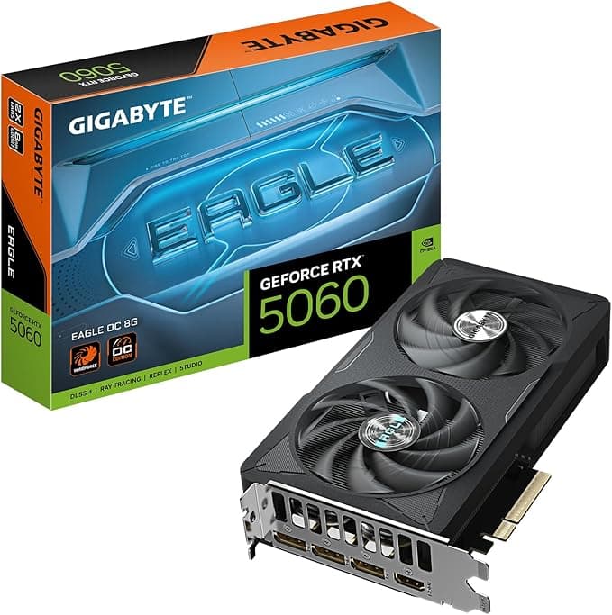 GIGABYTE VGA NVIDIA 8GB GDDR7 RTX5060 EAGLE OC GV-N5060EAGLE OC-8GD 128BIT/3XDP/1XHDMI/2XFAN
