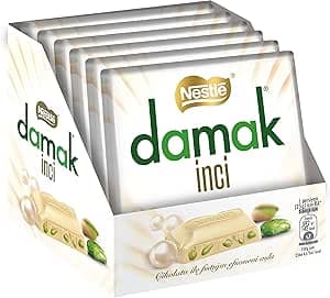 Nestlé Damak İnci Antep Fıstıklı Beyaz Kare Çikolata 60 g x 6 Adet