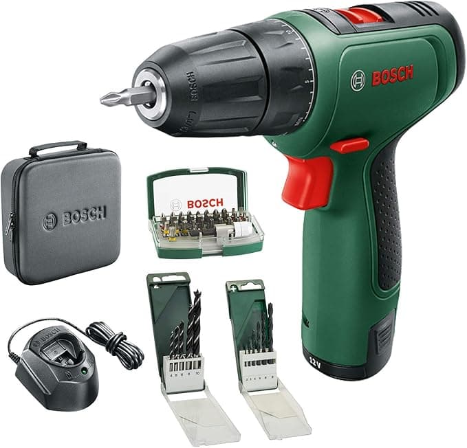 Bosch Akülü Delme/Vidalama Makinesi EasyDrill 1200 (2.0 Ah Akü, 12 Volt Sistem, Delme ve Vidalama Uç Setleri, Yumuşak Çanta İçinde) – Amazon Exclusive