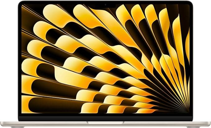 Apple 2025 M4 çipli 13 inç MacBook Air Laptop: 13.6 inç Liquid Retina Ekran, 16GB Birleşik Bellek, 512 GB SSD Depolama, 12MP Center Stage Kamera, Touch ID; Yıldız Işığı