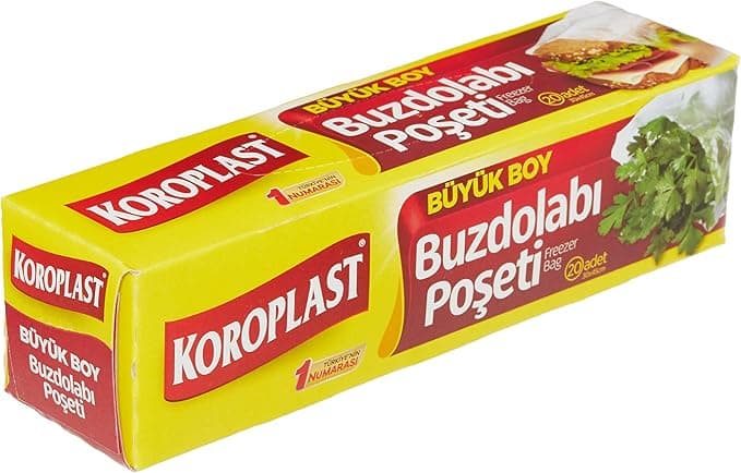 Koroplast Büyük Boy Çöp Poşeti 20'li 65x80 cm, Sızdırmaz ve Yırtılmaz, Ekonomik Büyük Boy Çöp Torbası, Geri Dönüştürülebilir Atık Torbası, Doğa Dostu, Sürdürülebilir, Güçlü ve Dayanıklı Çöp Poşeti