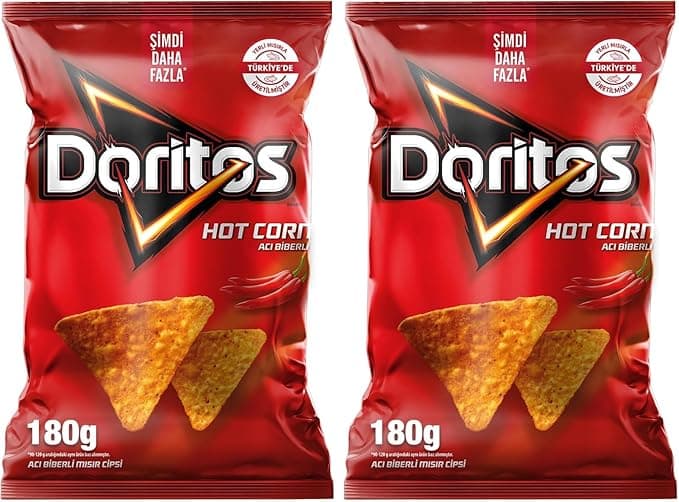 Doritos Hot Corn Acı Biber Parti Boy 180g 2li paket