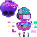 POLLY POCKET™ Monster High Temalı Kompakt Oyun Seti 3 mikro bebek ve 10 aksesuar bulunan, açıldığında liseye dönüşen Polly Pocket Monster High Kompakt Oyun Seti HVV58
