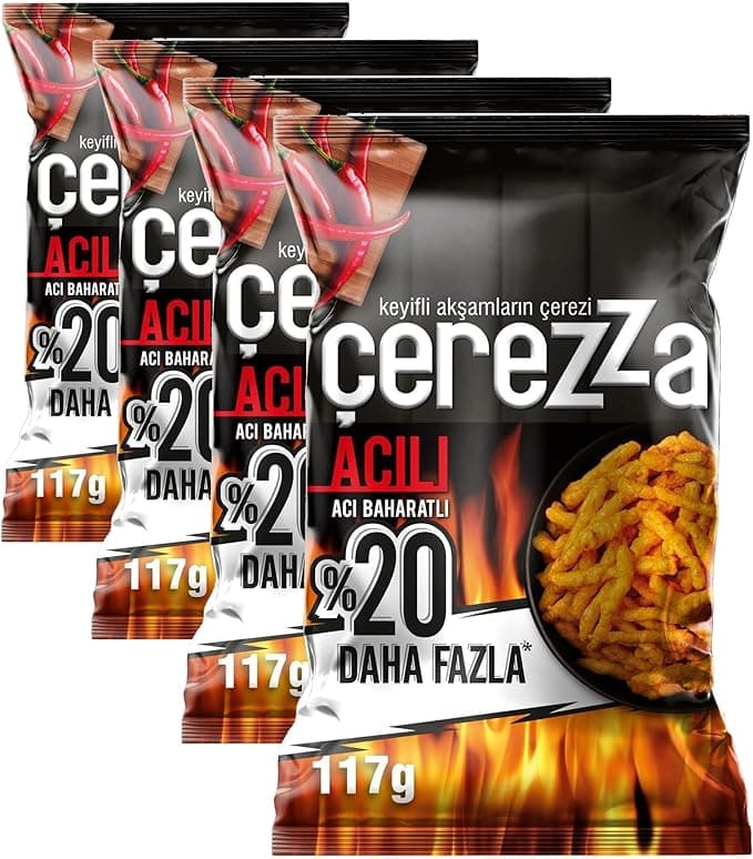 Cerezza Acılı Acı Baharat Mısır 117 g (4 paketi)
