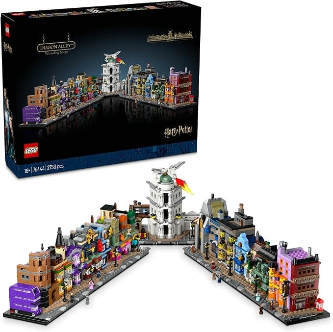LEGO Harry Potter Diagon Yolu Büyücü Mağazaları 76444 - Yetişkinler için Koleksiyonluk Yaratıcı ve Keyifli Sergileme Modeli Yapım Seti, Doğum Günü Hediyesi (2750 Parça)