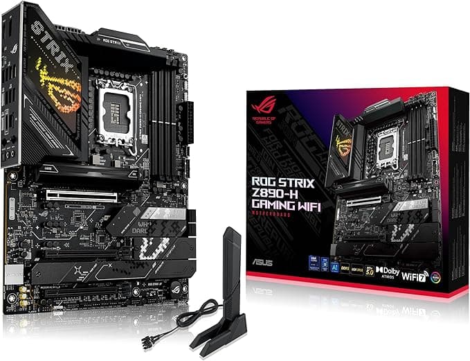 ASUS ROG STRIX Z890-H GAMING WIFI Intel Z890 LGA1851 DDR5 9066 DP HDMI 4x M2 USB3.2 WiFi 7 + BT AURA RGB 5Gbit LAN ATX USB 20G PD 3.0 ile 30W a kadar USB Çıkışı, ASUS AI Advisor