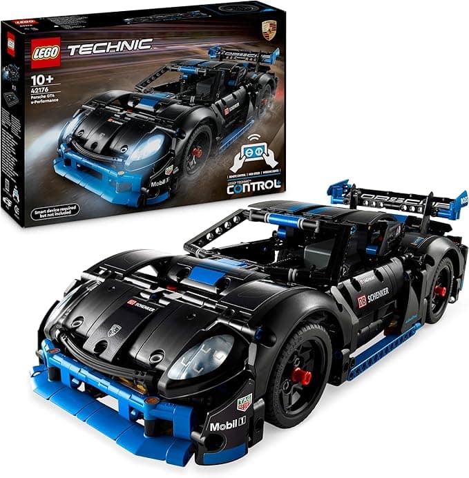 LEGO Technic Porsche GT4 e-Performance Yarış Arabası 42176 – 10 Yaş ve Üzeri Çocuklar İçin Oyuncak Uzaktan Kumandalı Araba Yapım Seti, Doğum Günü Hediyesi Fikri (834 Parça)
