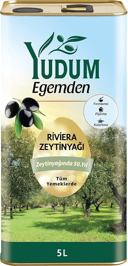 Yudum Egemden Riviera Zeytinyağı 5 Lt Teneke