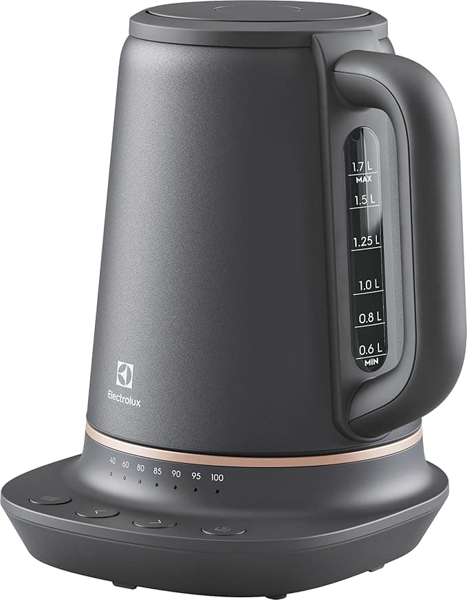 Electrolux E7K1-6BP Explore 7 Kettle | 2400W, 1.7L Kapasite, Kireç Filtresi, Otomatik Kapanma, Sıcaklık Ayarlı Kettle | Çay, Kahve ve Sıcak İçecekler İçin