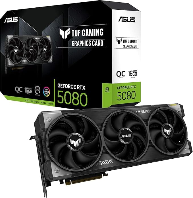 ASUS TUF RTX5080, O16G, Gaming, NVIDIA, GeForce RTX 5080, 16GB GDDR7, 256bit, OC, 2xHDMI, 3xDP, RGB, DLSS4 Ekran Kartı