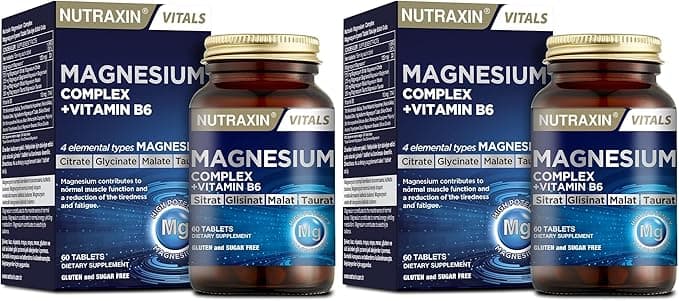 Nutraxin Magnesium Complex Gıda Takviyesi, 60 Tablet (2 paketi)