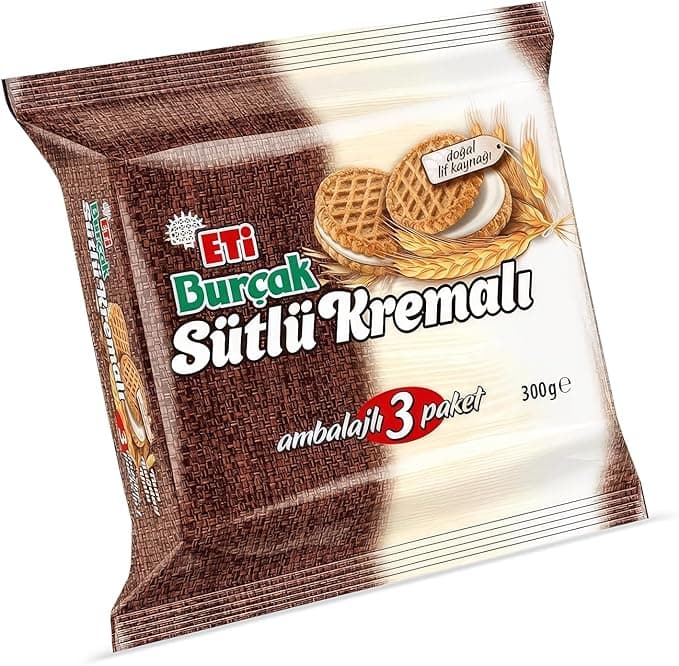 Eti Burçak Kremalı Bisküvi 3 x 100 g