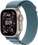 Apple Watch Ultra 3 GPS + Cellular 49 mm Koşu ve Çoklu Spor İçin Sağlam Titanyum Natürel Kasaya Sahip Üst Düzey Akıllı Saat ve Açık Mavi Alpine Loop - Büyük Boy
